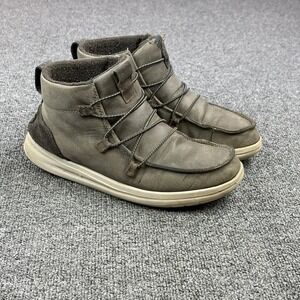Hey Dude Eloise Recycled Leather Coffee Brown Comfort Boots Women's Size 6